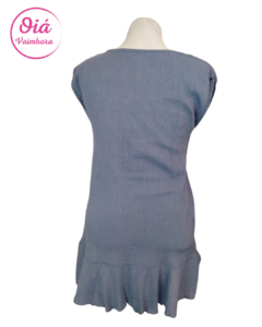 vestido Aurora celeste flores S,M - comprar online