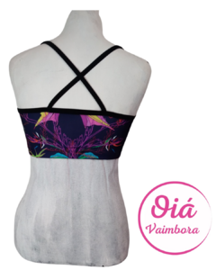 Top Sirena bikini violeta estampa mariposa - comprar online