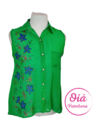 Blusa Verdor verde flores