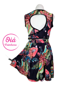 vestido isabel negro flores S, M, L - comprar online