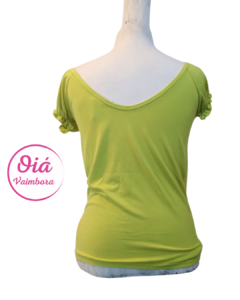 remera osadía verde flores - comprar online