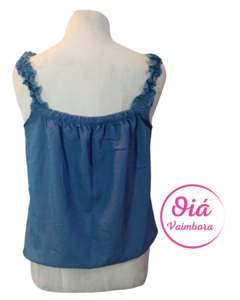 Musculosa Casandra celeste bailarina - comprar online