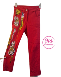 Pantalón Rock rojo manos M /L