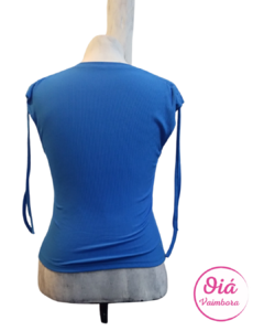 Musculosa Iruya azul colibri - comprar online