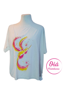 Remera Amnisty colibrí, blanco XL