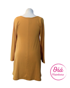 Vestido Shakti Abstracto, mostaza L - comprar online