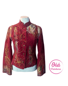 Campera Gal Floral Foil, rojo M - comprar online