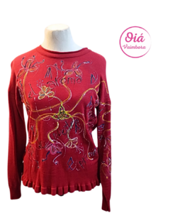 Sweter Moira Nudo Celta, rojo M