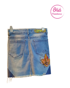 Falda Alda Corazonada, jeans S - comprar online