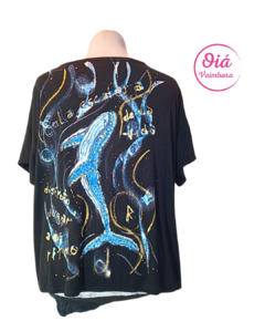 Remera Rita Tucán y Ballena, negro XL - comprar online