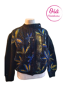 Saco Flowers, negro L