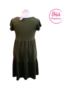 Vestido Miel flor pájaro, verde de M a XL - - comprar online