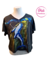 Remera Rita mar, gris topo L/XL ballena