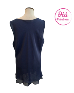 Blusa flor enérgica, azul marino L/XL - comprar online