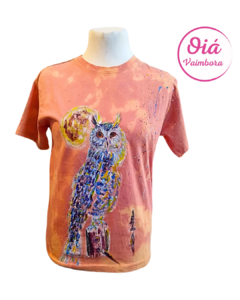 Remera Urbana Buho, naranja batik S/M