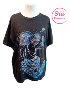 Remera Urbana Iemanjá Sirena, gris XL