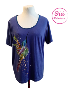 Remera Antonia Colibrí, azul XL