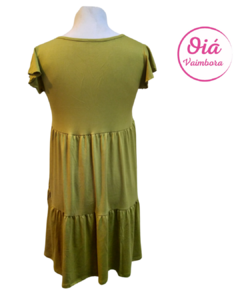 Vestido Miel Colibrí perseverante, verde ocre de M a XL - comprar online