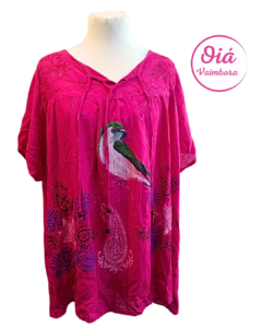 Camisola Amistad Pájaro del presente, fucsia XXL