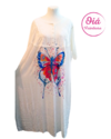 Vestido Ramira Mariposa Mensajera, blanco abarca hasta XXXL