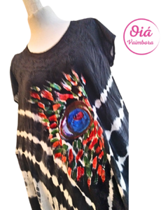 Vestido Lupe Ojo Felino, negro batik abarca hasta XL - comprar online