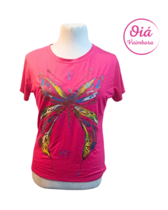 Remera Comarca Mariposa, fucsia M - - comprar online