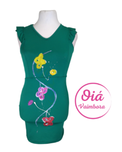 Vestido Mirna verde flores