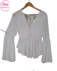 Blusa Medieval blanca flores - comprar online