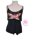 musculosa etel negra mariposa