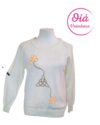 Sweater Rita blanco flores