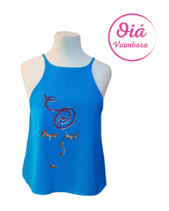 Musculosa Guanábana celeste carita