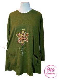 Vestido Lilith Metatron, verde musgo abarca hasta XL - comprar online