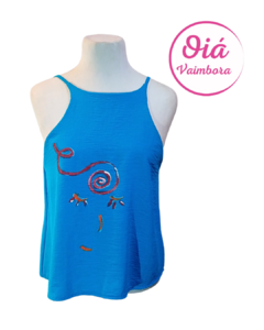 Musculosa Guanábana celeste carita