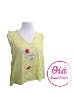 Blusa Gina amarillo flores