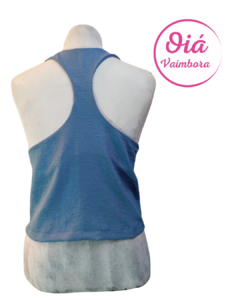 Musculosa Setin celeste carita - comprar online