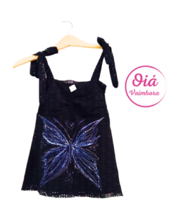 musculosa Vuela pintada mariposa