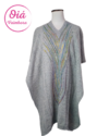 poncho fiambala gris pintado lineas