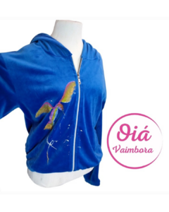 campera alma plush azul colibri