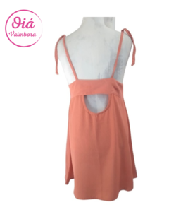 vestido gea rosa pintado flor - comprar online