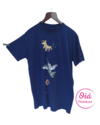 remera Alquimia azul pájaro