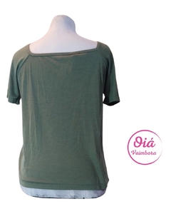 Remera Quadre Abstracto, verde L/XL - comprar online