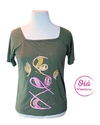 Remera Quadre Abstracto, verde L/XL