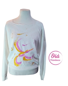 Sweter Aurora blanco colibri