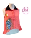 Blusa Babilonia rosa montañas