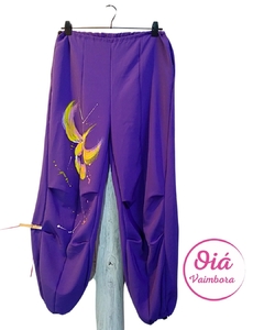 Pantalón Fantástic violeta colibrí abarca desde M a XL