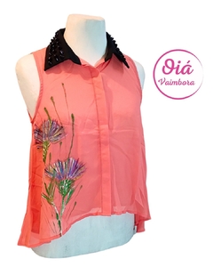 Blusa Babilonia rosa flores