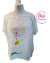 Remera Quadre blanco bailarina XL