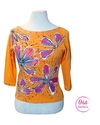 Remera Risa naranja M