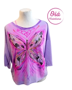 Remera Cuore mariposa, Lila L