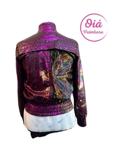 Campera vintage foil violeta S - comprar online